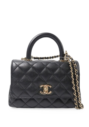 CHANEL Pre-Owned Coco Handle quilted shoulder bag - Black