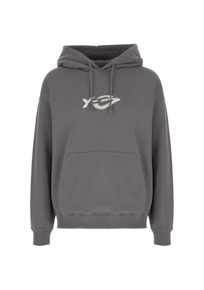 adidas logo-print cashmere hoodie - Grey