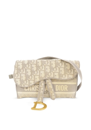 Christian Dior Pre-Owned Saddle Oblique cross body bag - Neutrals