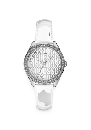 GUESS USA logo-print 36mm watch - Silver