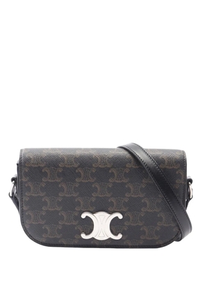 Celine Pre-Owned 2000-2026 Small Triomphe Coated Canvas Triomphe crossbody bag - Black