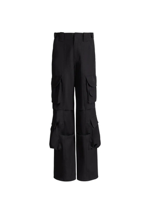 Balmain wool twill cargo pants - Black