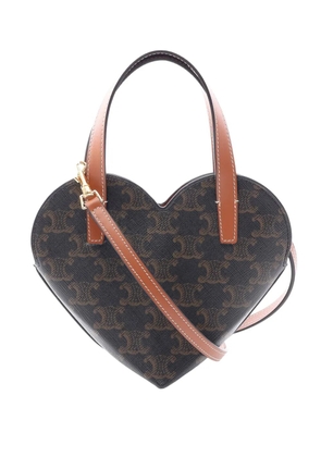 Celine Pre-Owned 2021-2025 Triomphe Coated Canvas Heart crossbody bag - Black