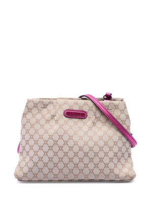 Celine Pre-Owned 2008 Macadam Canvas Kisslock crossbody bag - Neutrals