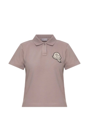 Moncler logo-patch polo shirt - Pink