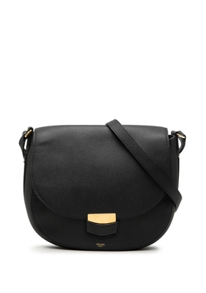 Celine Pre-Owned 2015 Medium Grained Calfskin Trotteur crossbody bag - Black