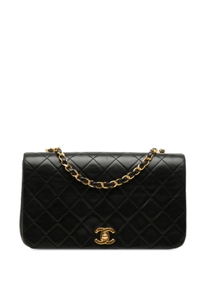 CHANEL Pre-Owned 1989-1991 Medium Quilted Lambskin Full Flap crossbody bag - Black