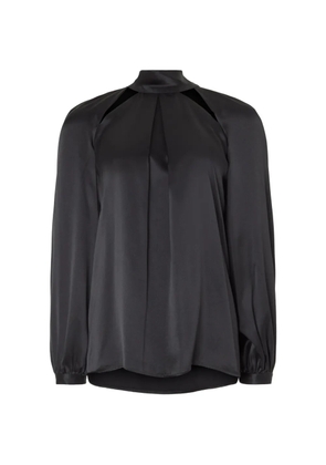 Temperley London Amerie cutout silk blouse - Black