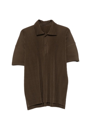 Homme Plissé Issey Miyake pleated short-sleeve polo shirt - Green