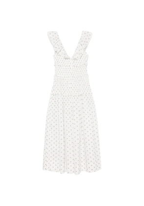 DÔEN Sorina floral-print midi dress - White