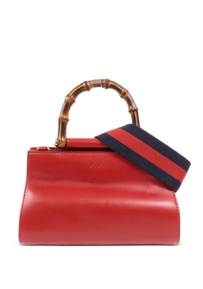 Gucci Pre-Owned Nymphaea Bamboo shoulder bag - Red