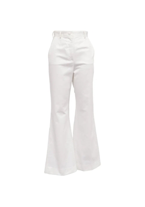 Dolce & Gabbana Pre-Owned DG plaque flared trousers - White