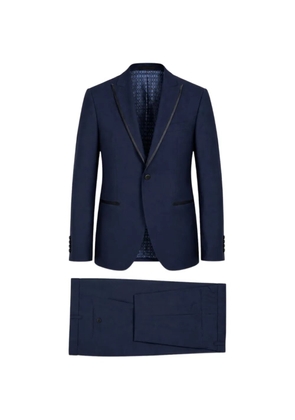 RAMON SANJURJO satin-trim single-breasted suit - Blue