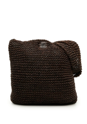 CHANEL Pre-Owned 1997-1999 CC Knitted Calfskin shoulder bag - Brown