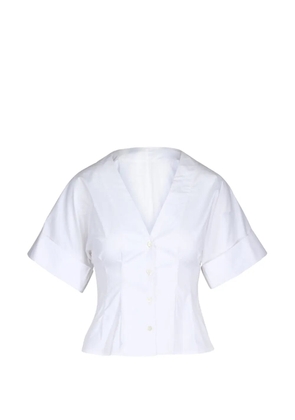 STAUD Elle V-neck shirt - White