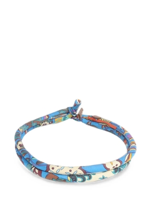 Hermès Pre-Owned Petit H Bride silk necklace - Blue
