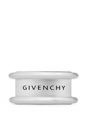 Givenchy logo-engraved open-band ring - Silver