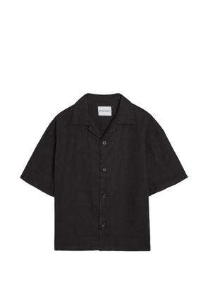 MKI Miyuki Zoku linen camp-collar shirt - Black