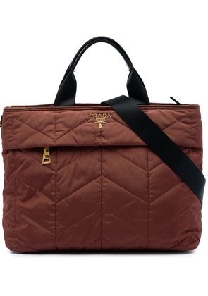 Prada Pre-Owned 2000-2026 Impuntu Tessuto satchel - Brown