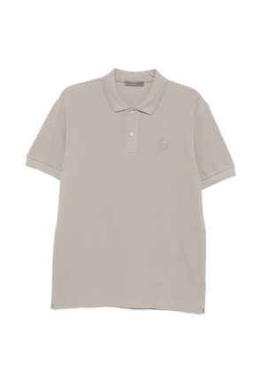 Corneliani logo-patch polo shirt - Neutrals