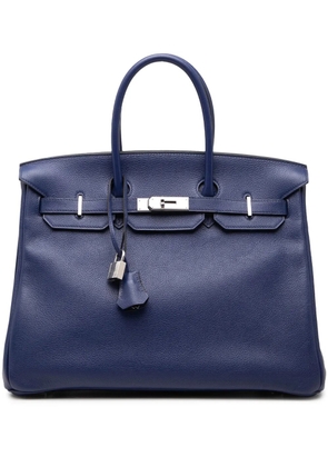 Hermès Pre-Owned 2018 Limited Edition Taurillon Novillo Sea Surf and Fun Birkin Retourne 35 handbag - Blue