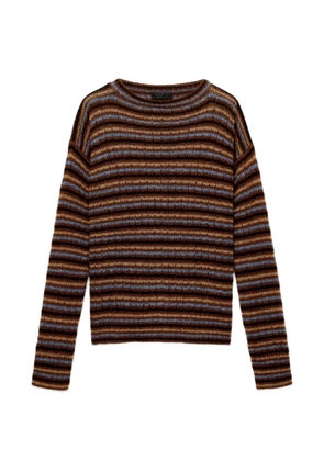Prada Shetland wool boat neck sweater - Brown