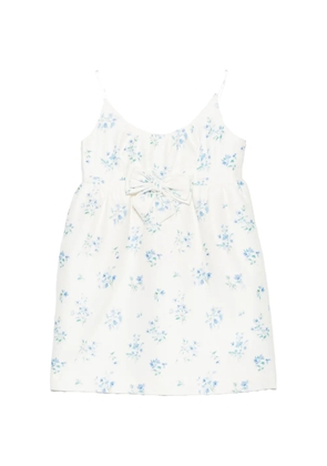 SHUSHU/TONG floral-print mini dress - White