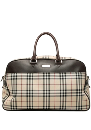 Burberry Pre-Owned 2000-2017 House Check Canvas travel bag - Neutrals