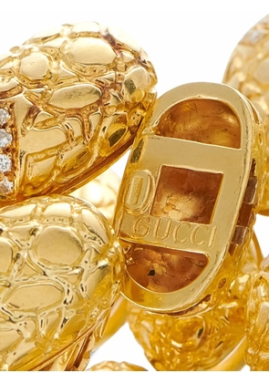 Gucci Pre-Owned diamond textured jewellery set - Gold