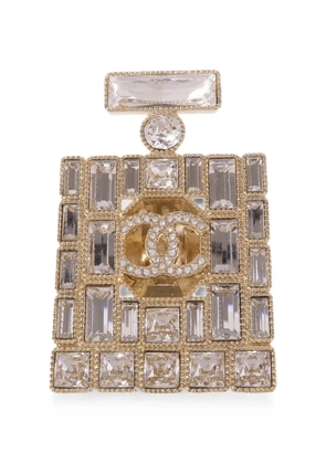 CHANEL Pre-Owned crystal-embellished brooch - Gold