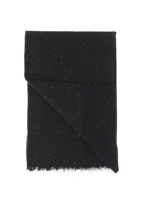 Faliero Sarti sequin-embellished fringed scarf - Black