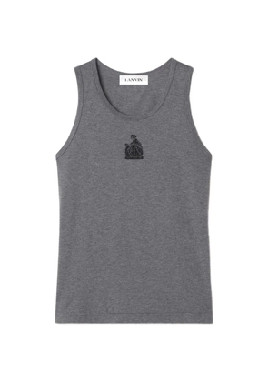 Lanvin Mother and Daughter embroidered jersey tank top - Grey
