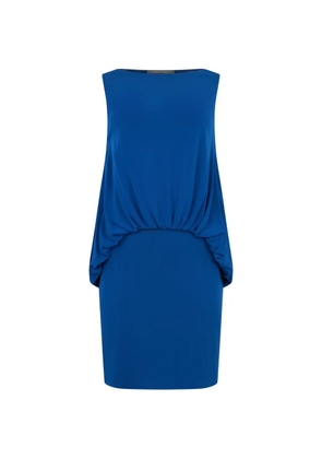 Alberta Ferretti gathered mini dress - Blue