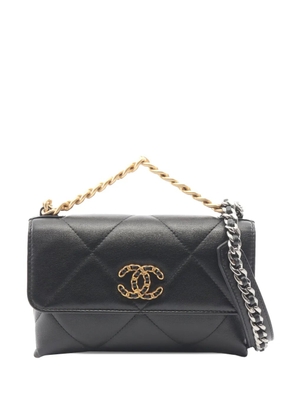CHANEL Pre-Owned 2021-2026 Lambskin 19 Flap satchel - Black
