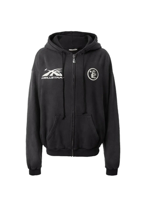 HELLSTAR logo-print zip-up hoodie - Black