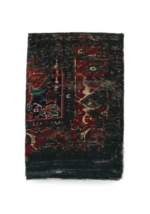 Faliero Sarti patterned fringed scarf - Green