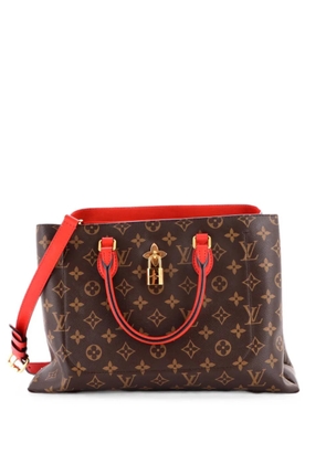 Louis Vuitton Pre-Owned Flower Monogram Canvas with Leather tote bag - Brown