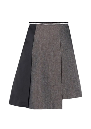 Kolor asymmetric panelled midi skirt - Grey