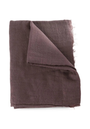 Rick Owens frayed-edge scarf - Purple