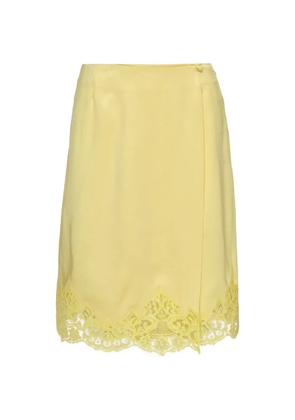 Stella McCartney Iconic lace midi draped skirt - Yellow