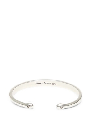 TWOJEYS star-engraved open cuff bracelet - Silver