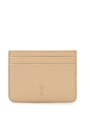 AMI Paris cowhide-leather card-holder with Ami de Coeur - Neutrals