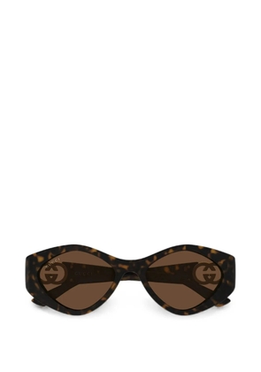 Gucci Eyewear cat-eye frame sunglasses - Brown