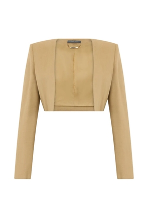 Alberta Ferretti cropped open-front jacket - Neutrals