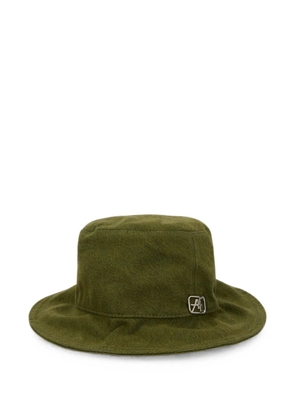 Alberta Ferretti logo-plaque wide-brim bucket hat - Green