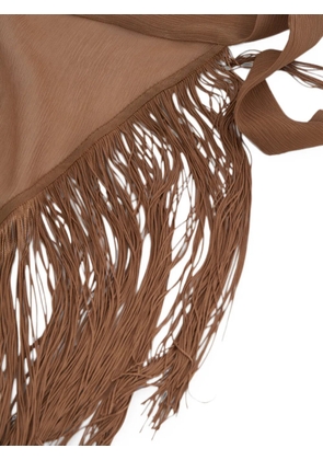 Taller Marmo Bonny Spirito fringed headscarf - Brown
