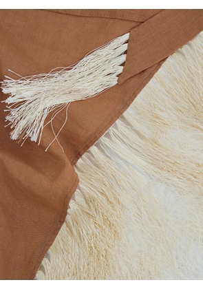 Taller Marmo Bonny fringed headscarf - Brown