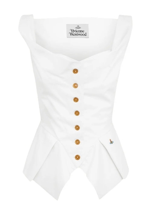 Vivienne Westwood button-down pleated top - White