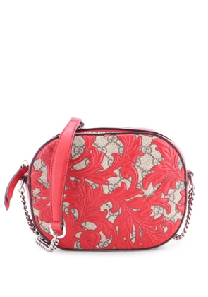 Gucci Pre-Owned Chain Arabesque GG Coated Canvas with Leather Mini crossbody bag - Brown