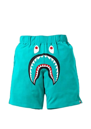 A BATHING APE® Shark wide-leg shorts - Blue